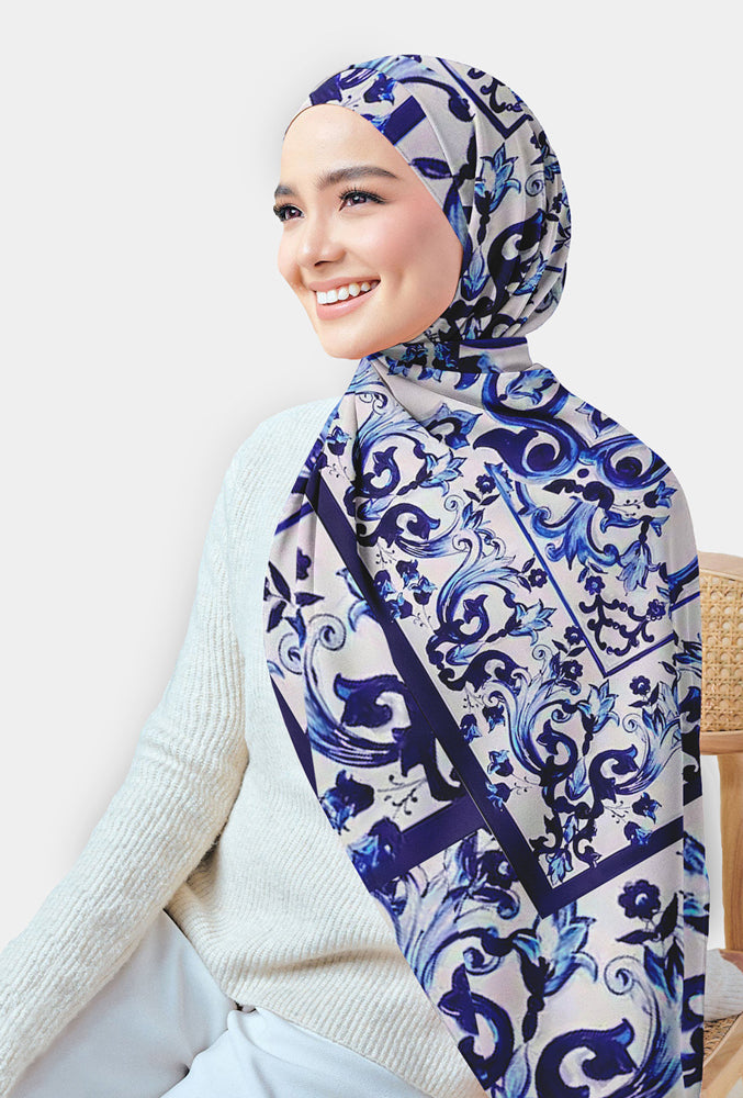 Your favorite hijab scarf print rectangular chiffon - ANNAH HARIRI