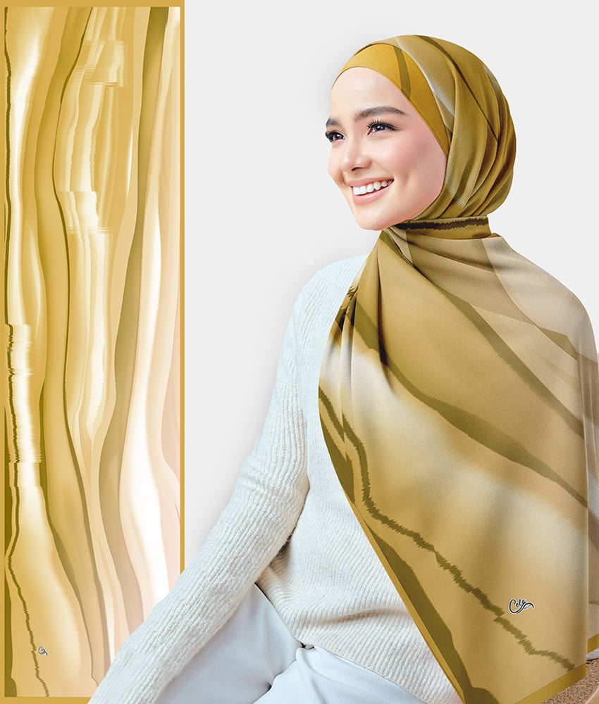 Zaza printed chiffon scarf rectangular - ANNAH HARIRI