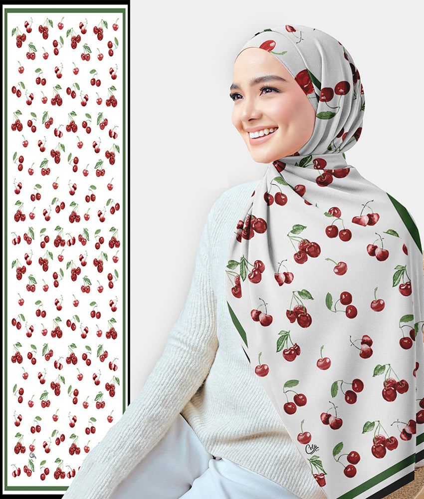 Nabeeha printed chiffon scarf rectangular - ANNAH HARIRI