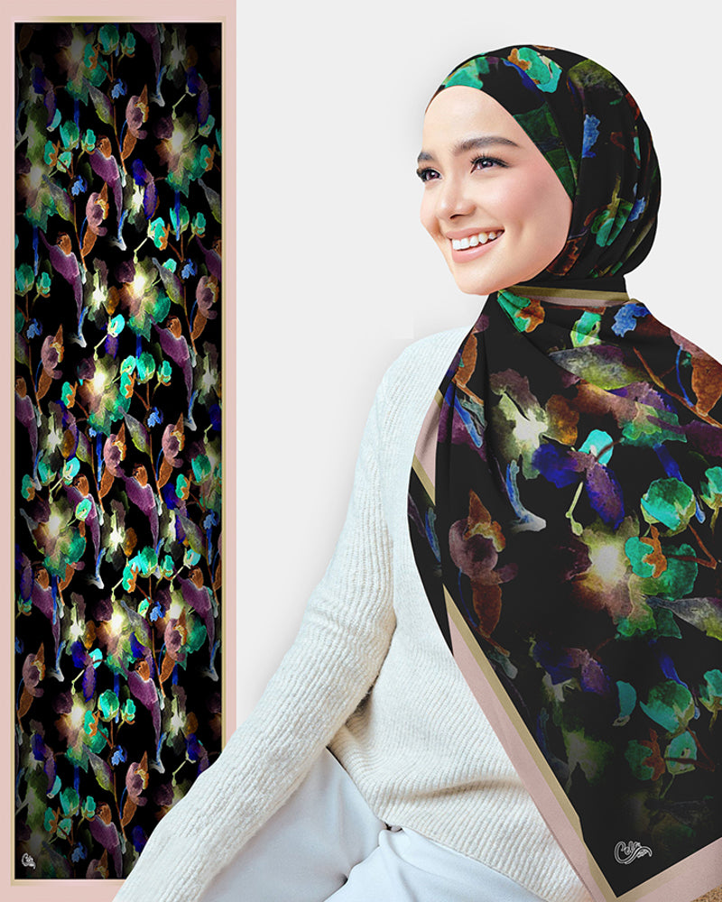 Sianiye printed rectangular chiffon scarf - ANNAH HARIRI