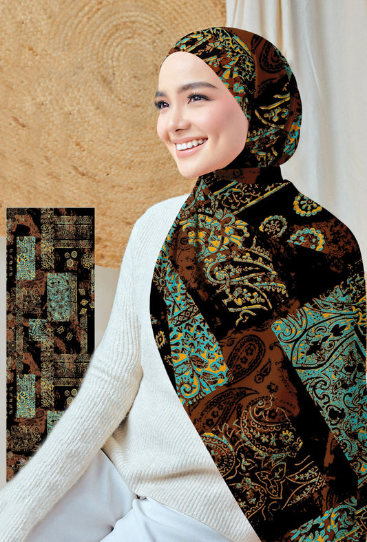 Hind Print Hijab Scarf - ANNAH HARIRI