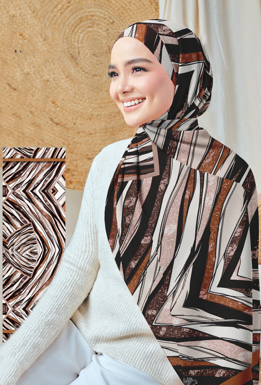 Marbles Print Hijab Scarf - ANNAH HARIRI