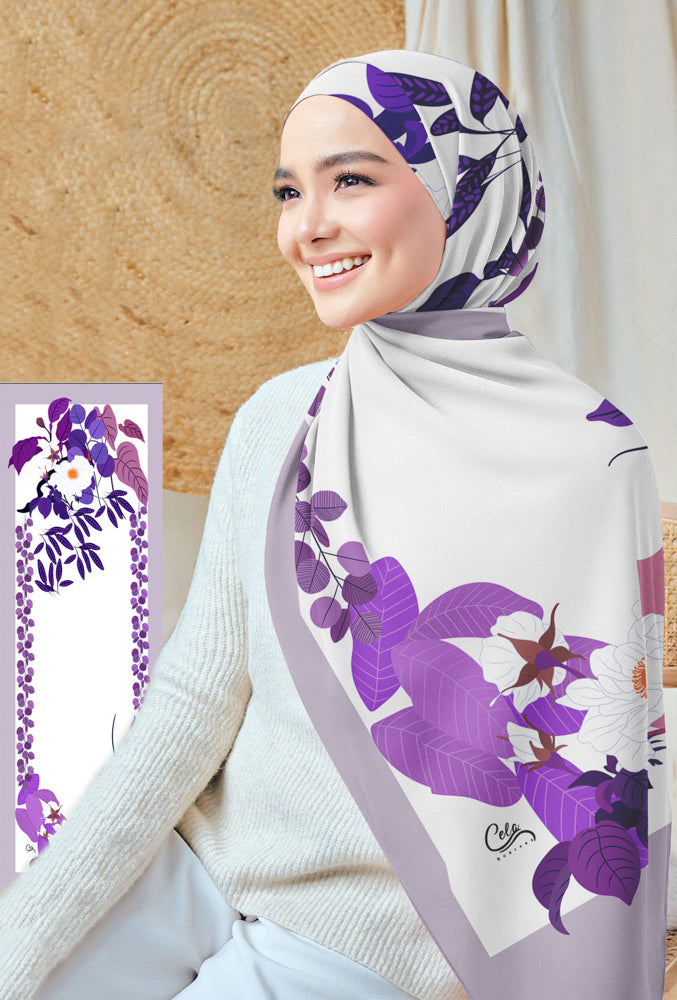 Sirena Printed Chiffon Hijab - ANNAH HARIRI