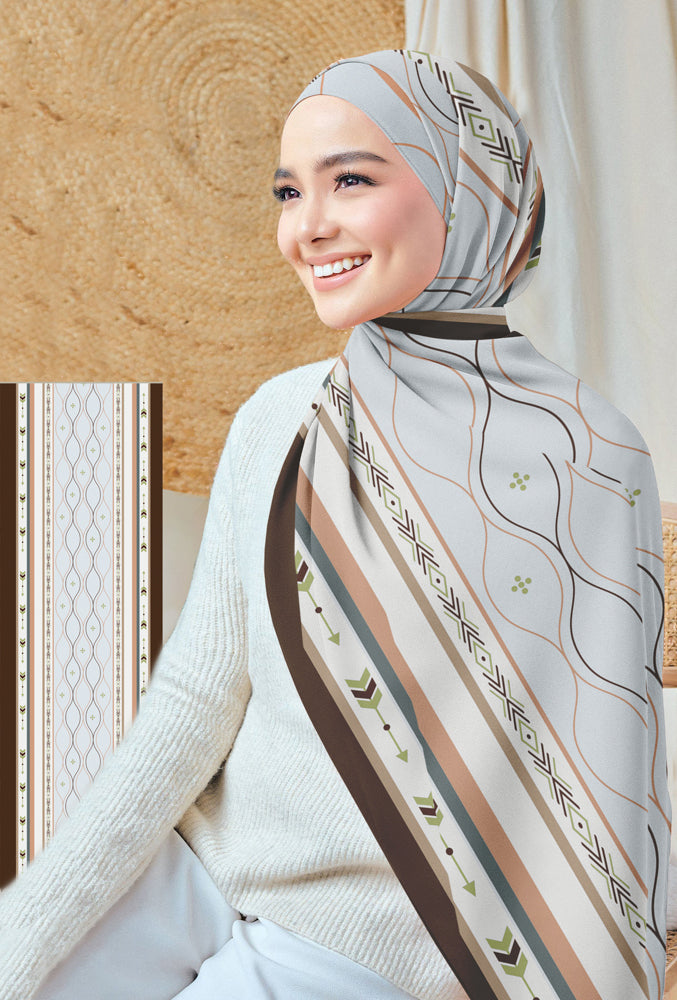 Elizaveta Printed Chiffon Hijab - ANNAH HARIRI