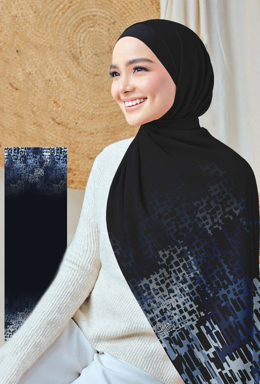 Nochka Printed Chiffon Hijab - ANNAH HARIRI