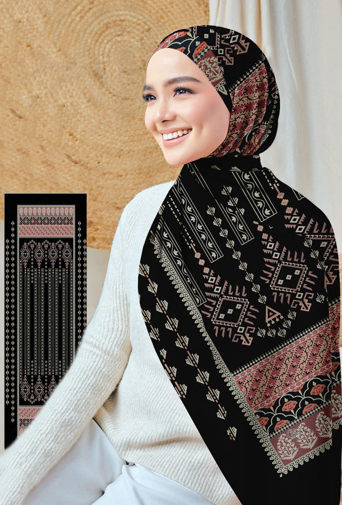 Otem Printed Chiffon Hijab - ANNAH HARIRI