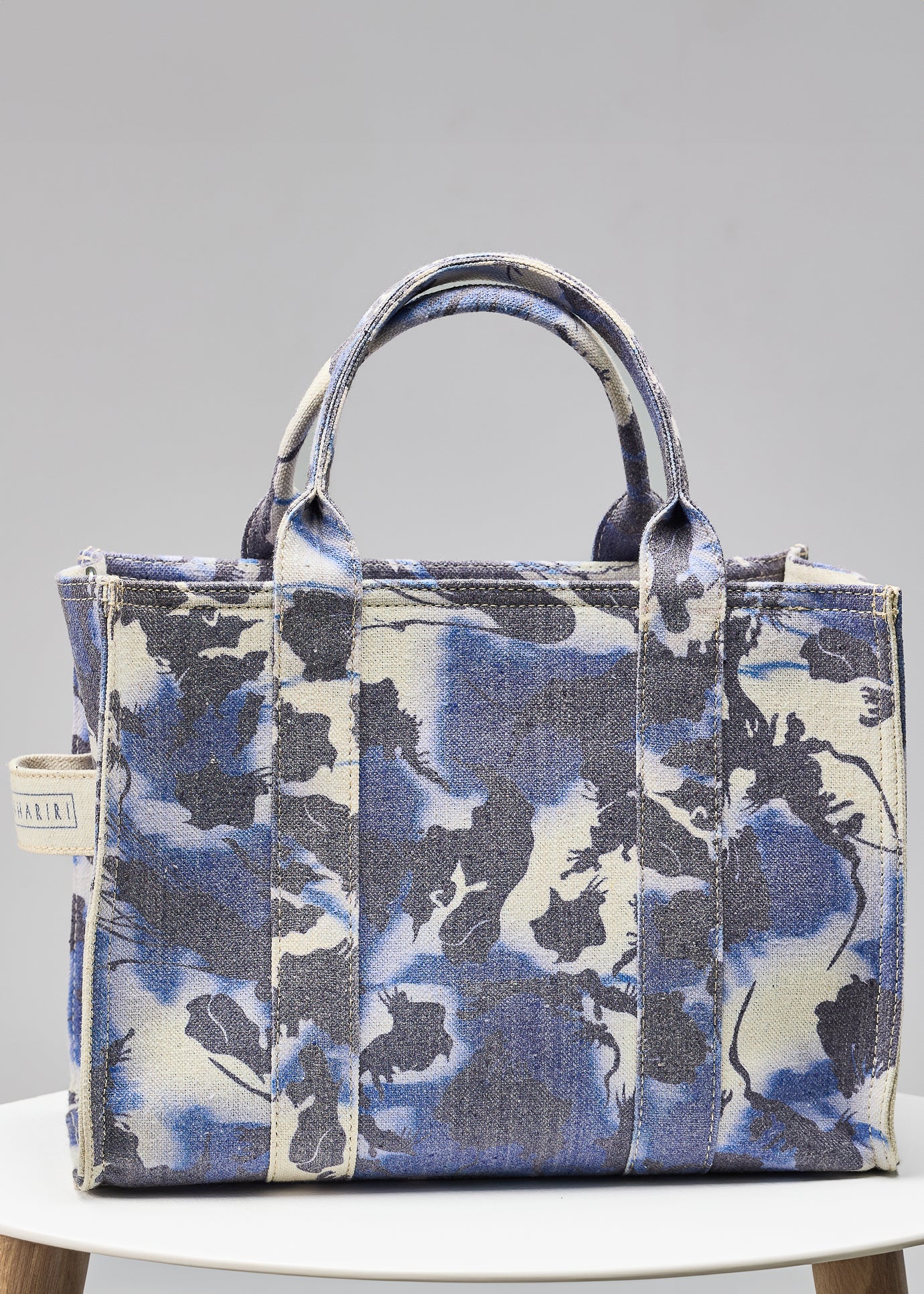 Back view of Blue Mist Canvas Tote Bag