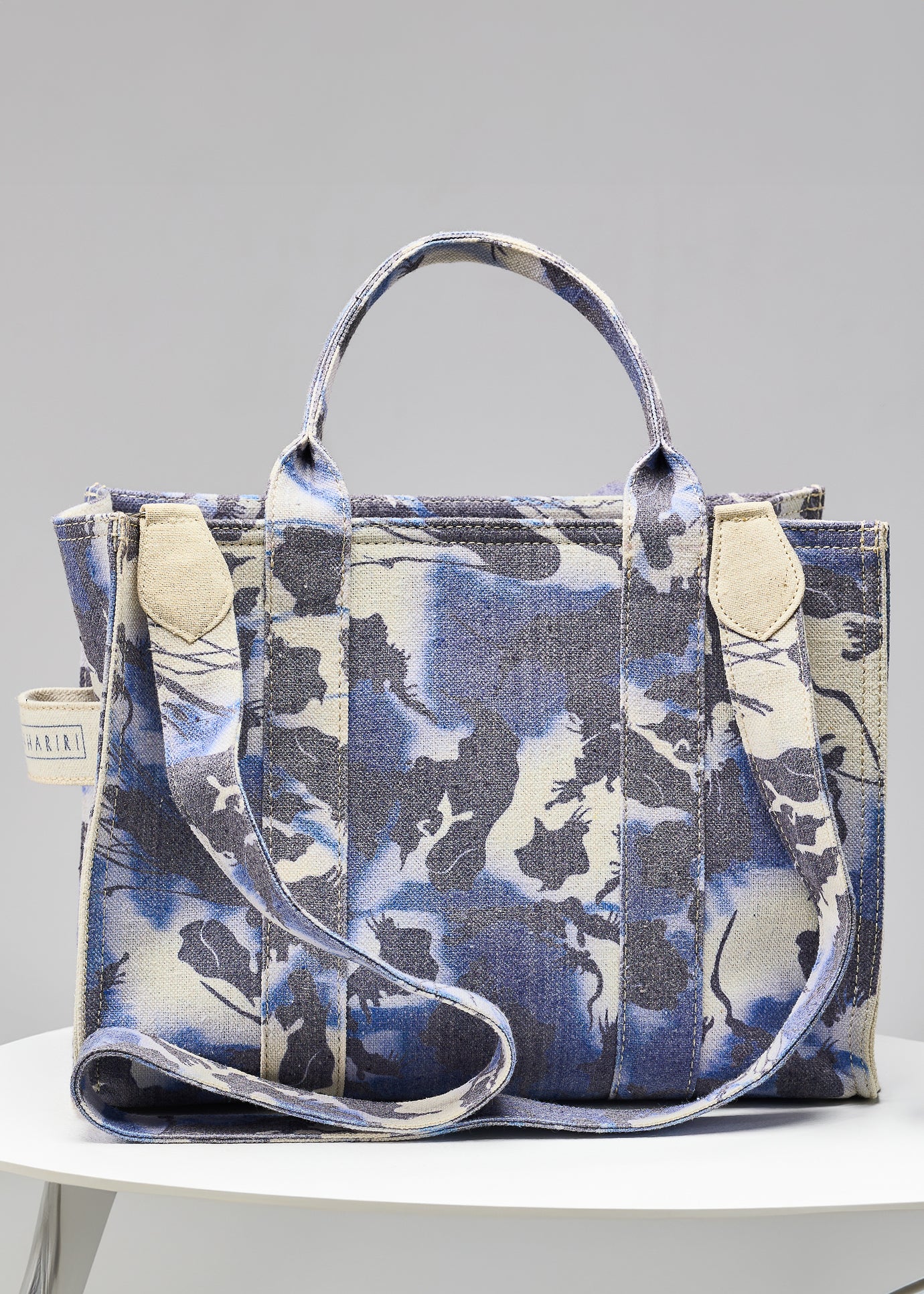 Front view of Blue Mist Canvas Tote Bag