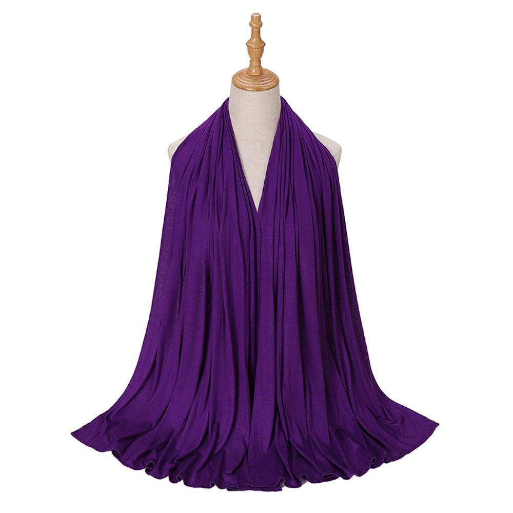 Dark Purple Buter Toffi Scarf which does not need a pin - ANNAH HARIRI