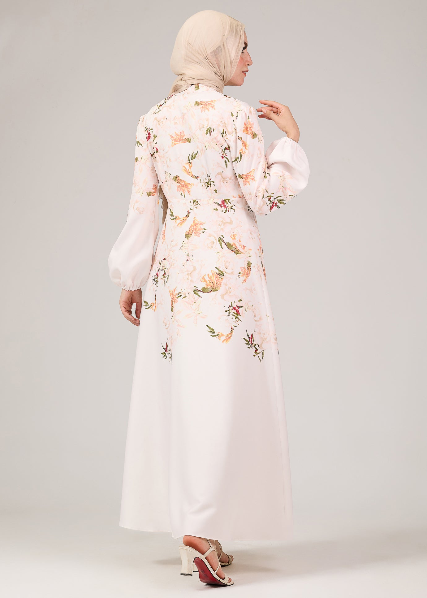 Floral Button-Front Maxi Dress - Button Details