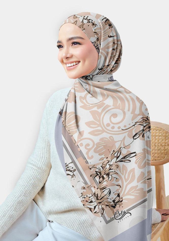 Freemah Printed Chiffon Hijab - ANNAH HARIRI