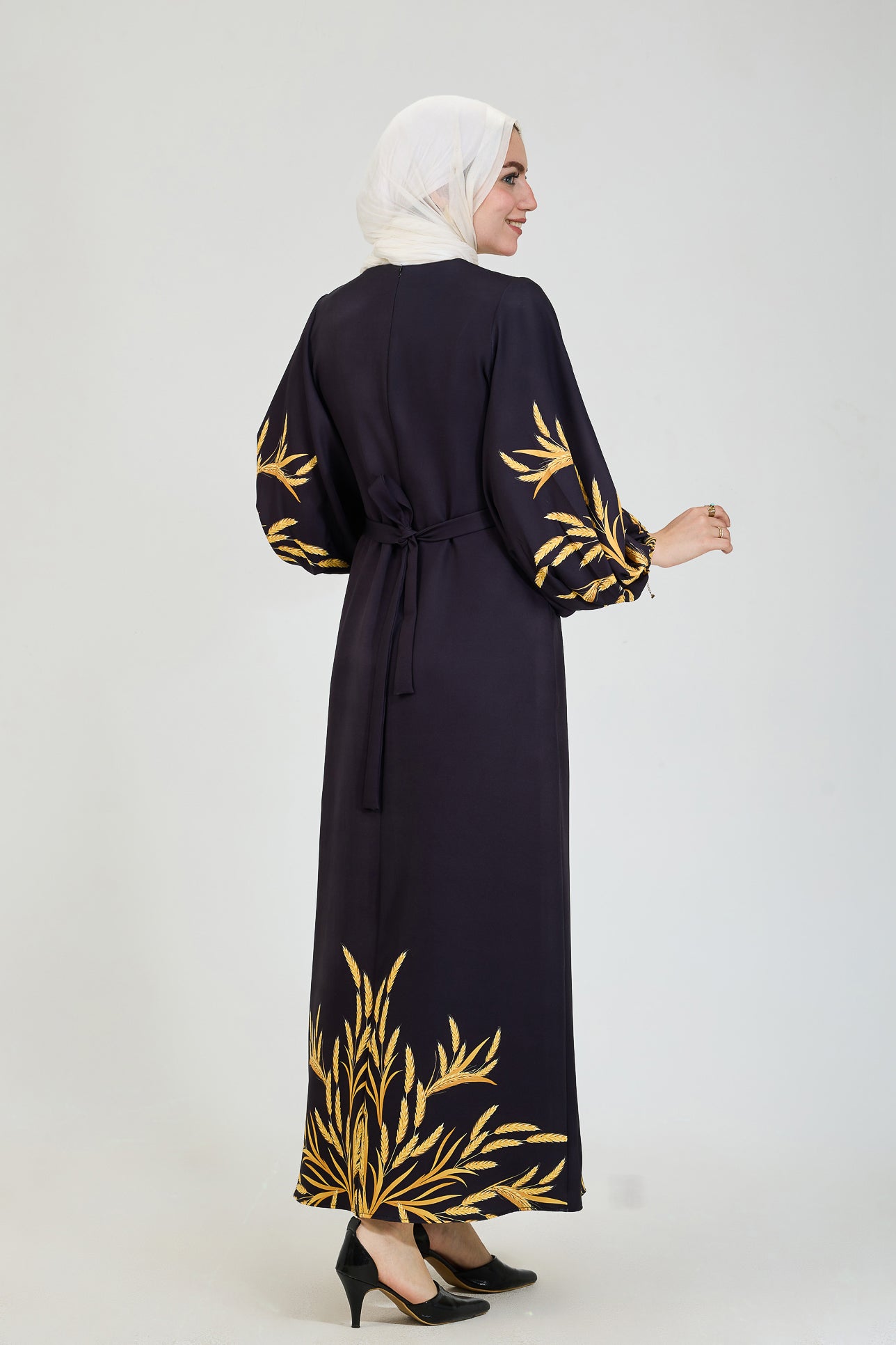 golden-leaf-modesty-dress-model-back.