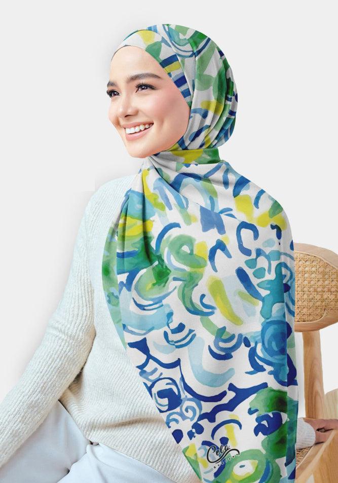 Laguna Printed Chiffon Hijab - ANNAH HARIRI