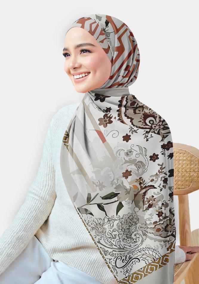 Rosalia Printed Chiffon Hijab - ANNAH HARIRI