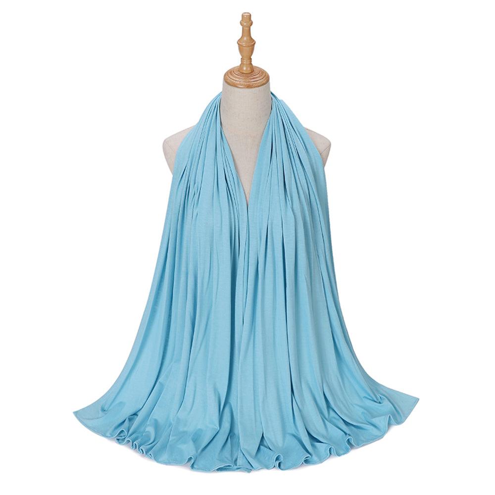Sky blue Buter Toffi Scarf which does not need a pin - ANNAH HARIRI