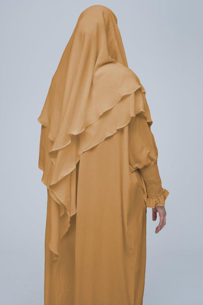 Khaki Pristine prayer gown for Omrah or prayer - ANNAH HARIRI