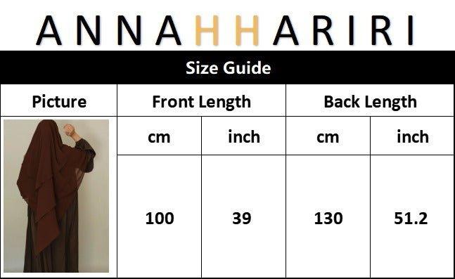 Munawara Navy three layer chiffon khimar hijab niqab - ANNAH HARIRI