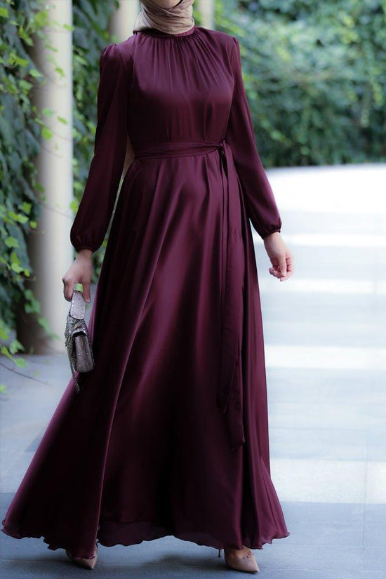 Omarah Modest Gown by Annah Hariri: Elegant Satin Masterpiece – ANNAH ...