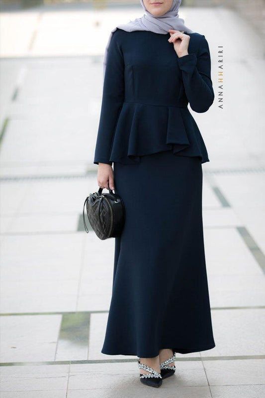 Peplum Modest Dress - ANNAH HARIRI