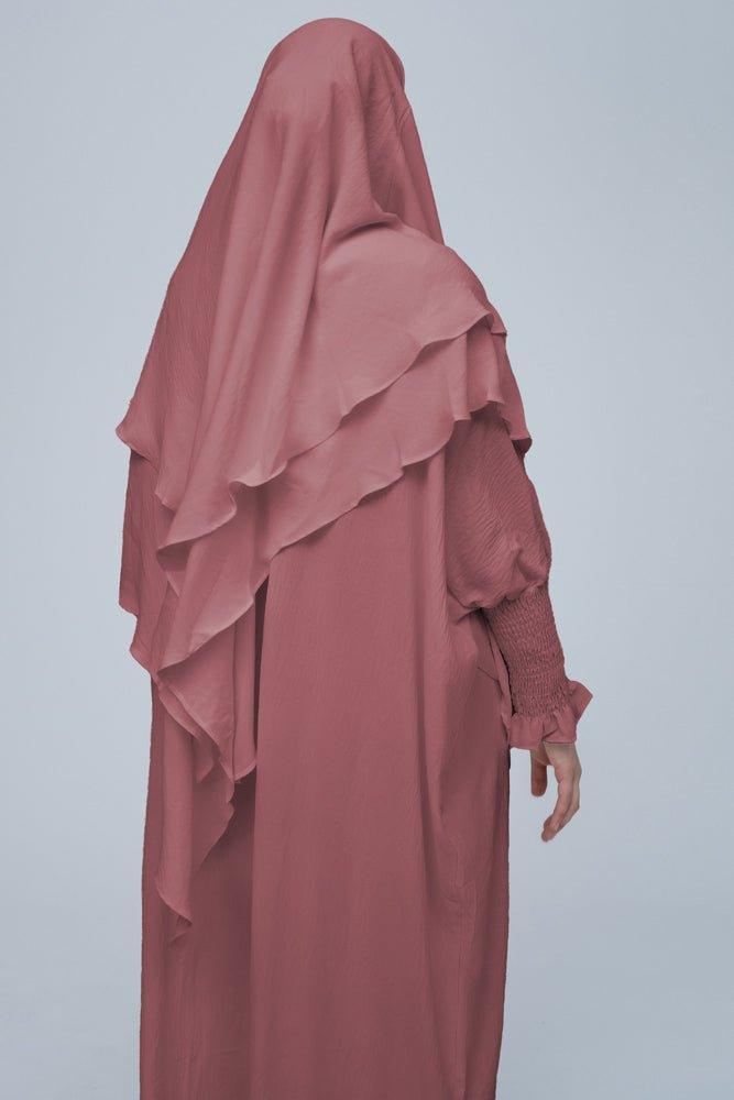 Pink Pristine prayer gown for Omrah or prayer - ANNAH HARIRI